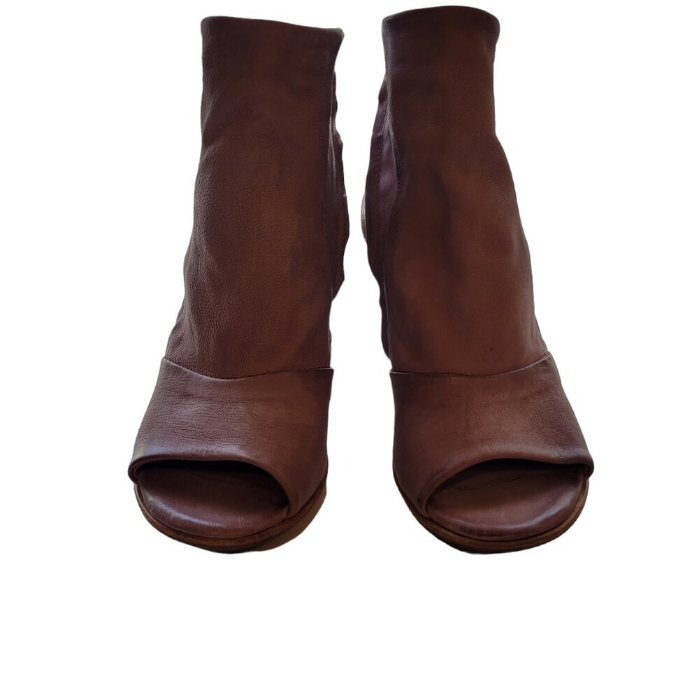 A.S.98 Mauve Open Toe Booties Size 37 - image 2
